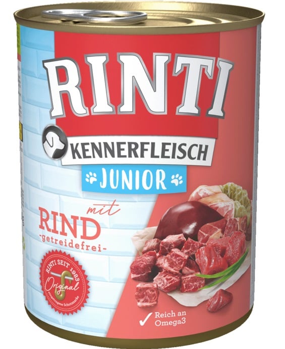 RINTI Kennerfleish Junior Beef 800 g z wołowiną dla szczeniąt