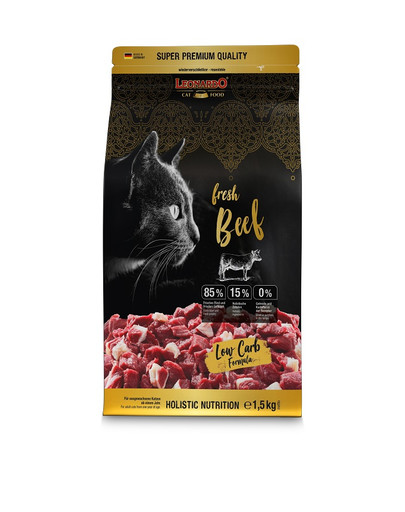 LEONARDO Fresh Beef & Poultry karma dla kota ze świeżym mięsem wołowina i drób 1,5 kg -
