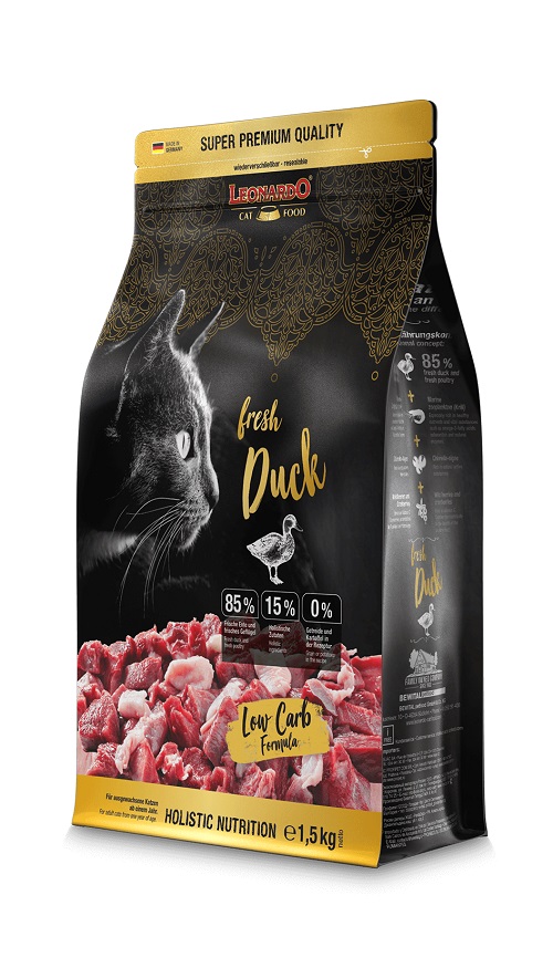 LEONARDO Fresh Beef & Poultry karma dla kota ze świeżym mięsem kaczka i drób 1,5 kg