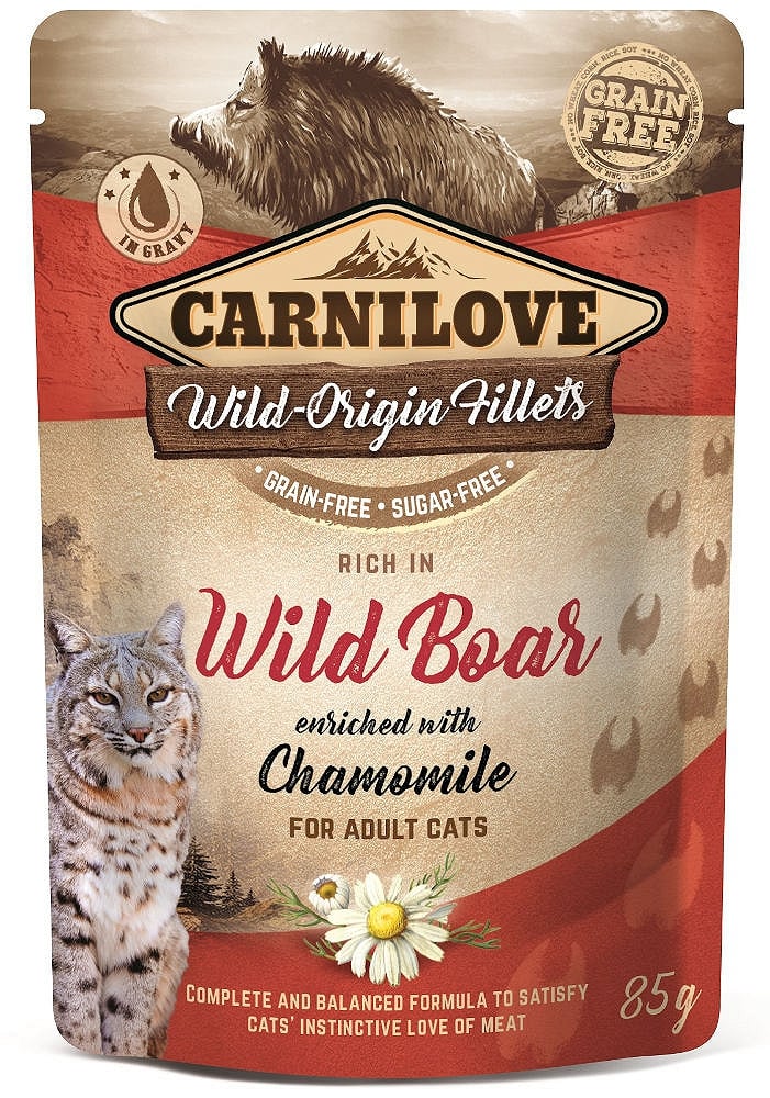 CARNILOVE Wild Boar & Chamomile 24 x 85g mokra karma dla kota dzik i rumianek