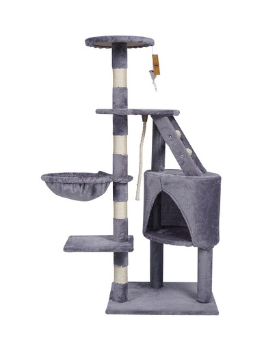 KATIDO Wysoki drapak dla kota 118 cm szaro-niebieski -