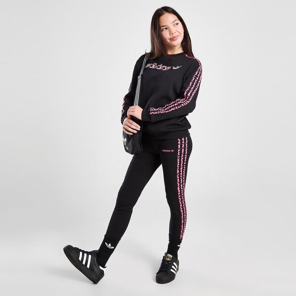 ADIDAS LEGGINGS LEOPARD 3STRIPE LEGG BLK GIRL - adidas