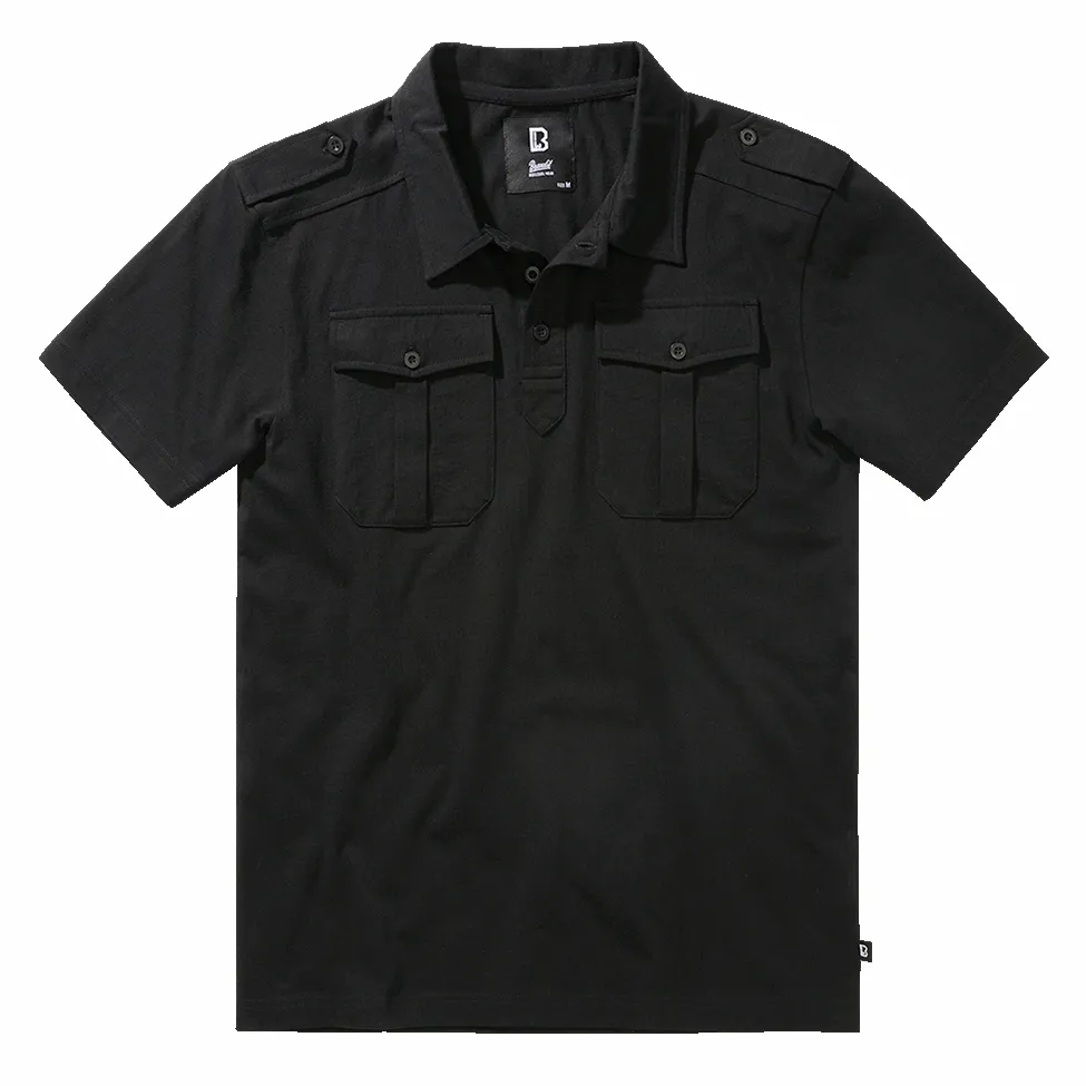 Koszulka Polo BRANDIT Jon z krótkim rękawem - czarna RATY 0% | PayPo | GRATIS WYSYŁKA | ZWROT DO 100 DNI
