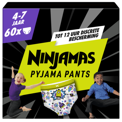 Pampers Ninjamas Chłopiec Pieluchomajtki, 60 par pieluchomajtek 7 lat