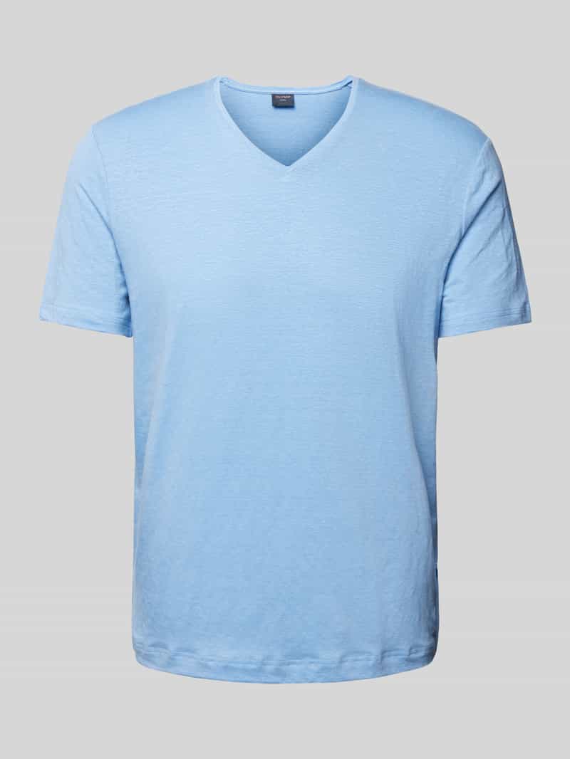 T-shirt z dekoltem w serek