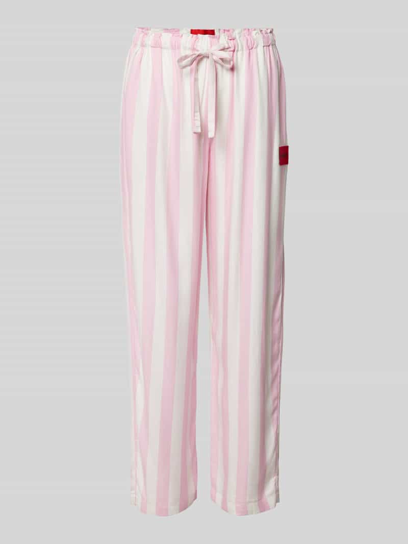 Spodnie od piżamy z wiskozy ze wzorem w paski