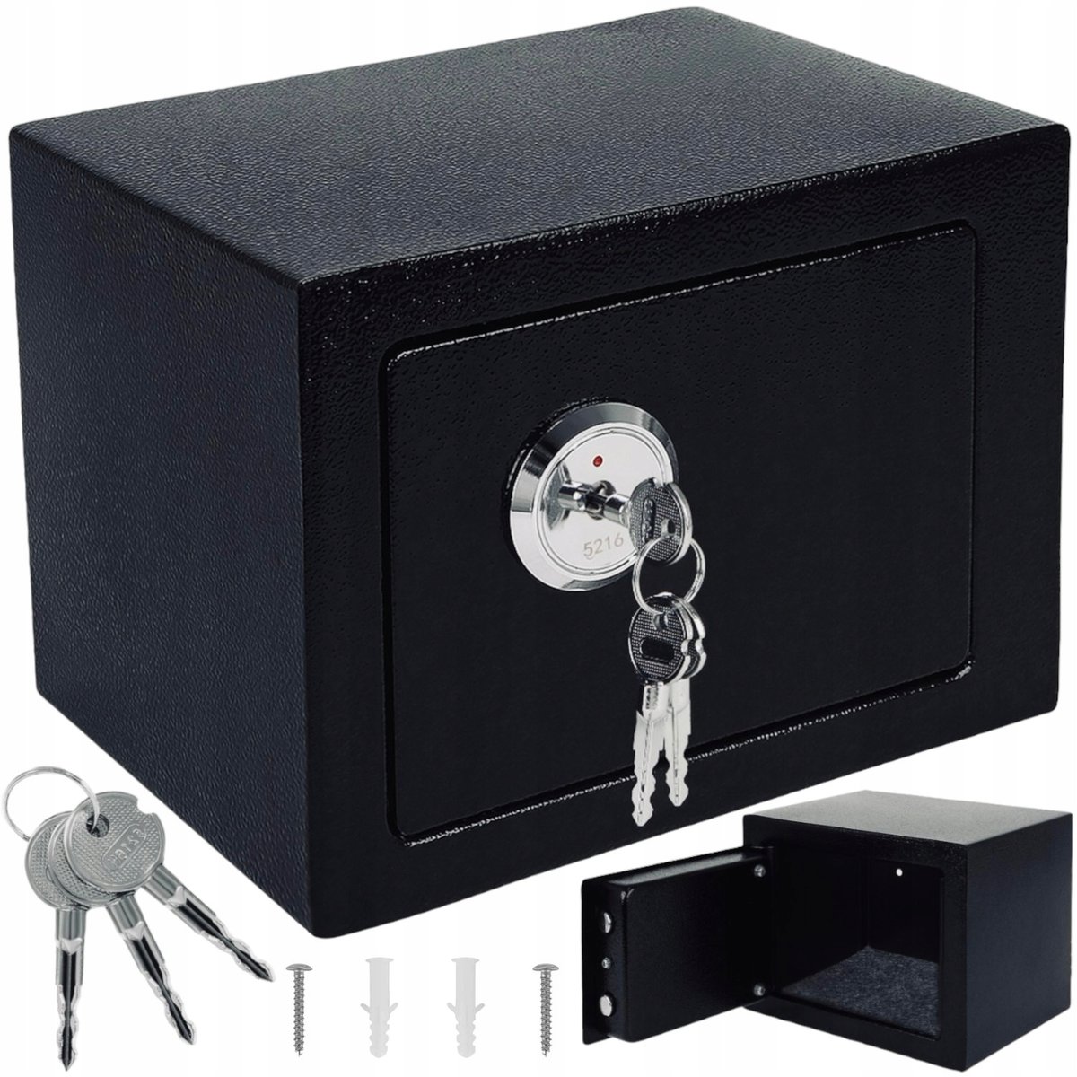 Sejf Domowy Skrytka Kasetka Na Pieniądze Dokumenty Biżuterię Na Klucz Mocny