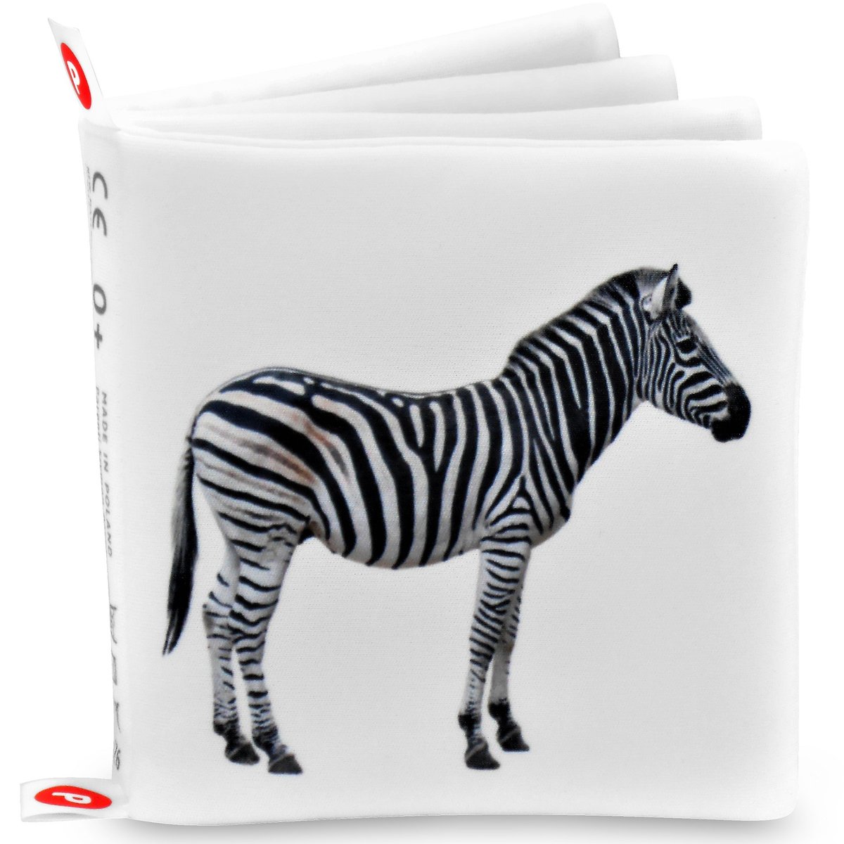 Książeczka materiałowa ze zdjęciami zwierząt z zoo, realistyczne ilustracje, miękka książka dla niemowląt, zabawka edukacyjna w stylu Montessori, PA..