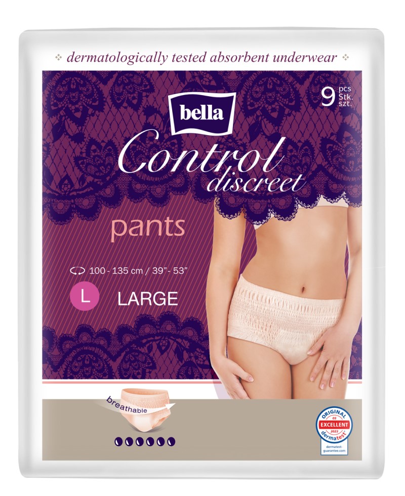 Bella Control Pants - Majtki chłonne rozm. L 9 szt.