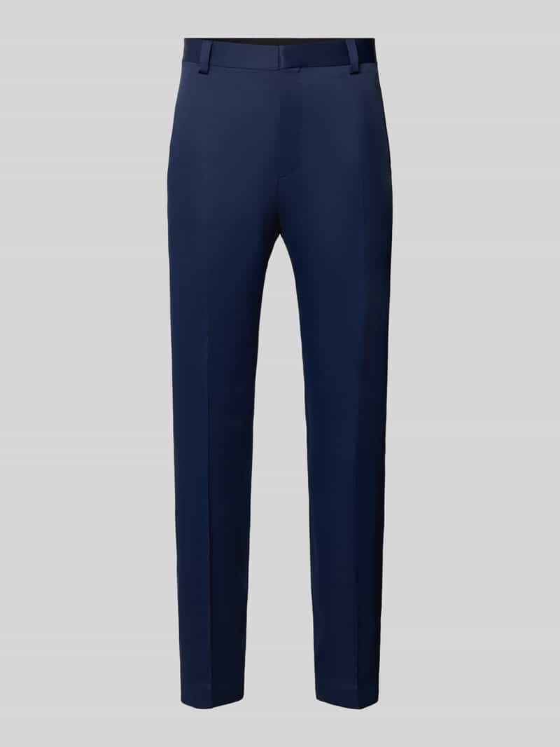 Spodnie z zakładkami w pasie o kroju regular fit z dodatkiem wiskozy model ‘Teagen’