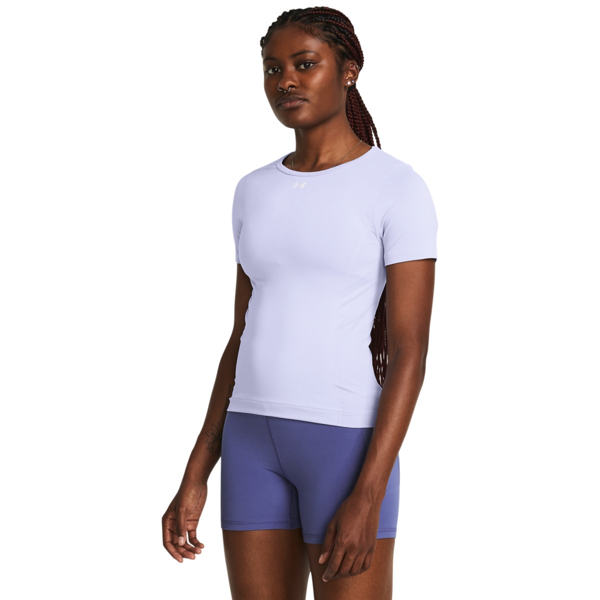 Damska koszulka treningowa Under Armour UA Train Seamless SS - fioletowa - UNDER ARMOUR