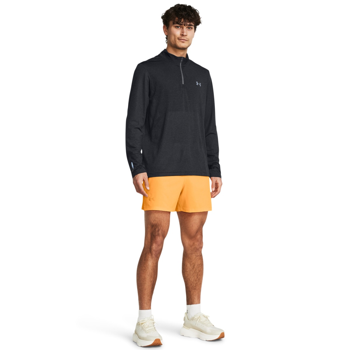 Męskie spodenki do biegania Under Armour Launch Elite 5'' Short - pomarańczowe - UNDER ARMOUR