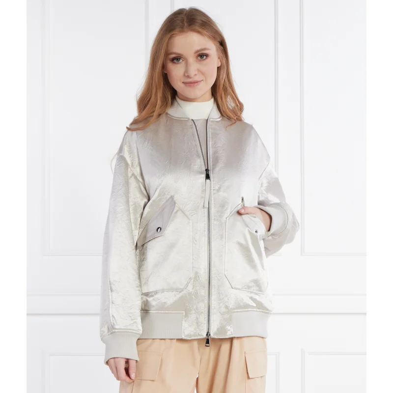 Max Mara Leisure Satynowa kurtka bomber | Oversize fit