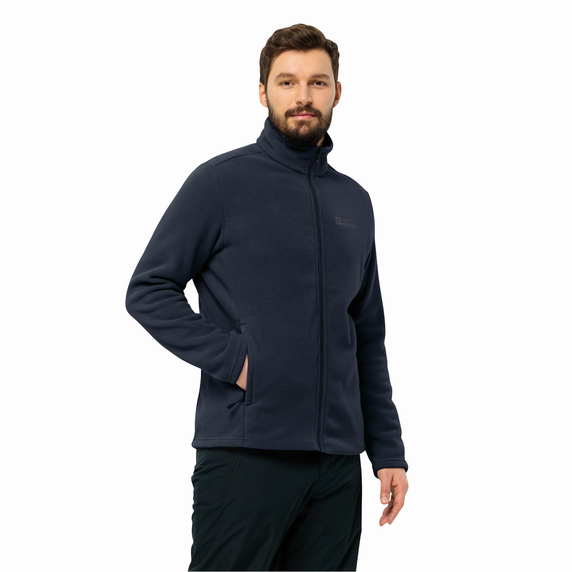 Dziecięca kurtka polarowa Jack Wolfskin WINTERSTEIN FZ M night blue - M