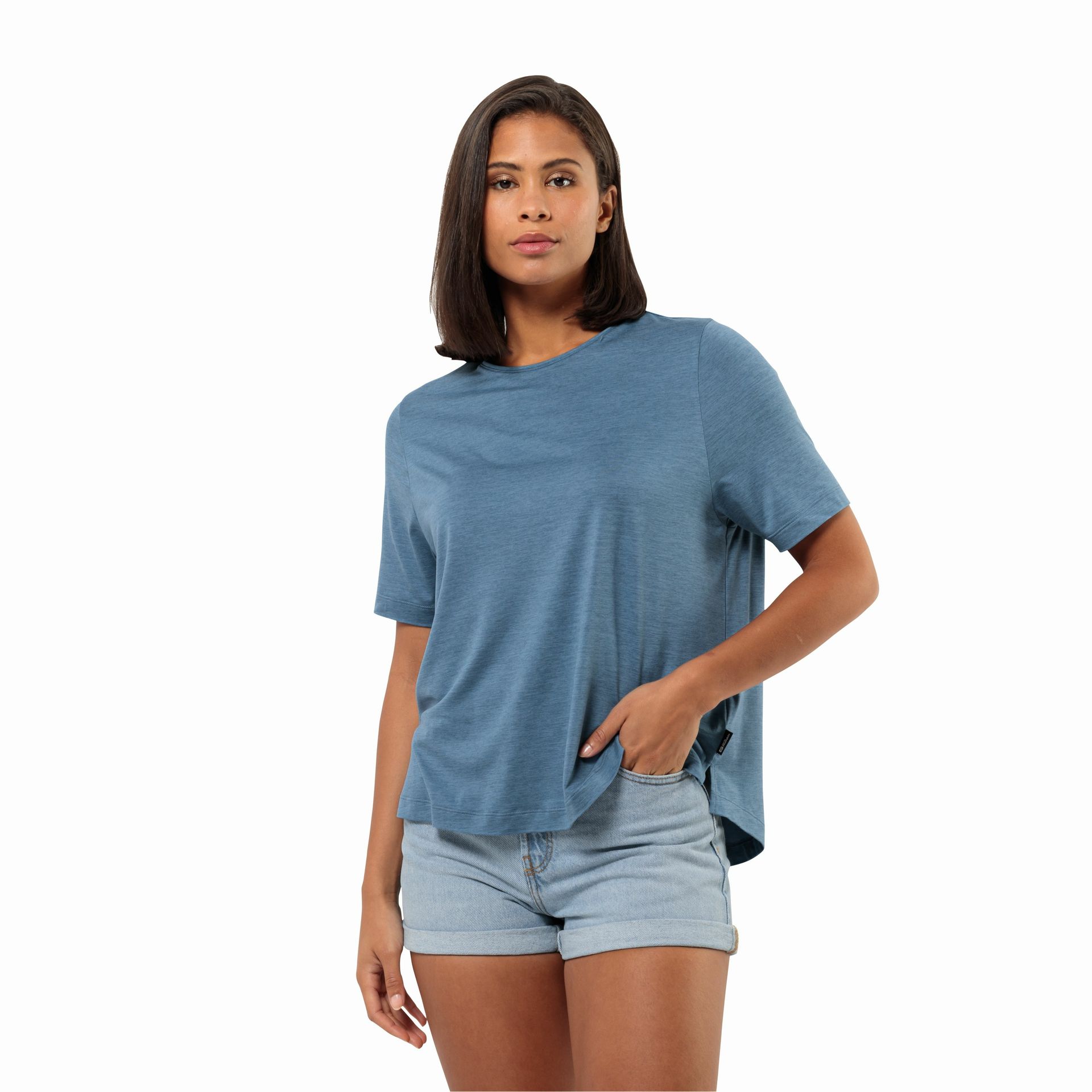 Damska koszulka Jack Wolfskin TRAVEL T W elemental blue - XS
