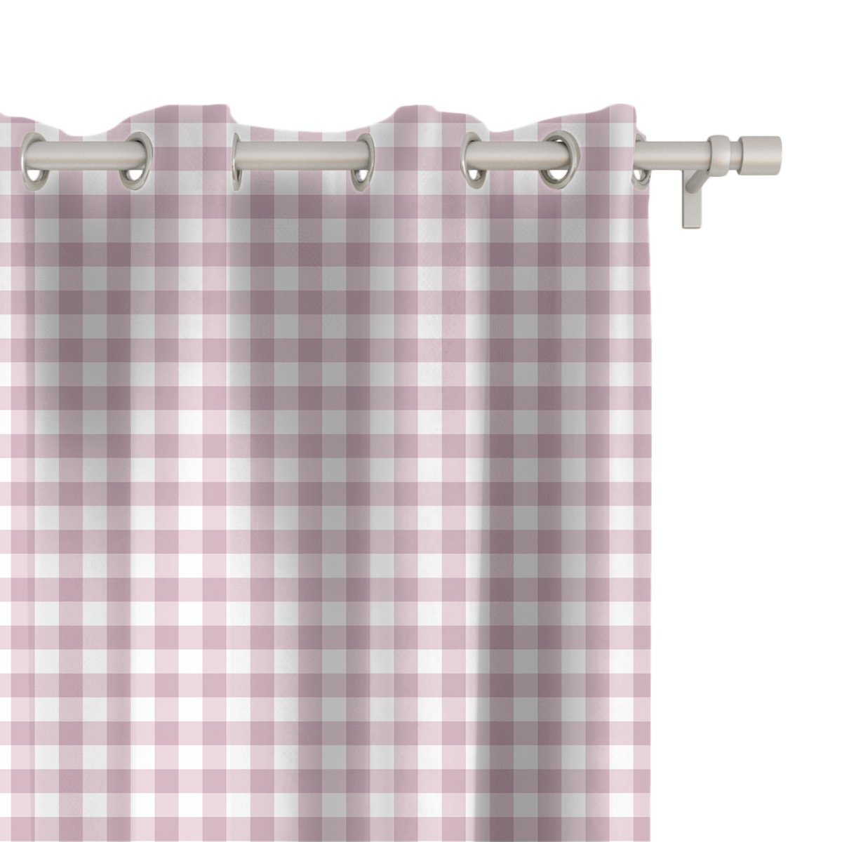 Zasłona EASTER wzór EA02 | różowa kratka 150 x 230 cm tkanina standard