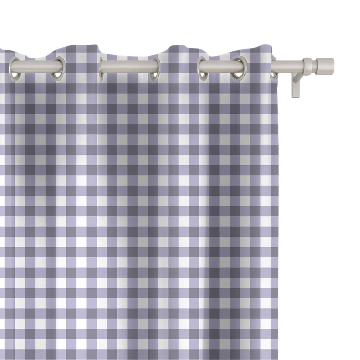 Zasłona EASTER wzór EA05 | lawendowa kratka 150 x 150 cm tkanina standard