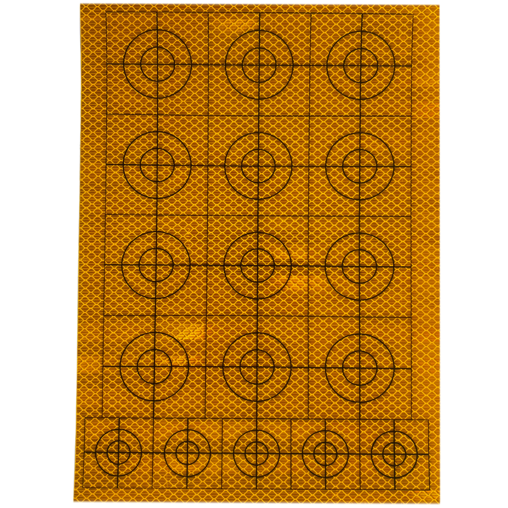 Folia dalmiercza pomarańczowa arkusz (12szt x 60mm x 60mm / 5szt 40x40mm)