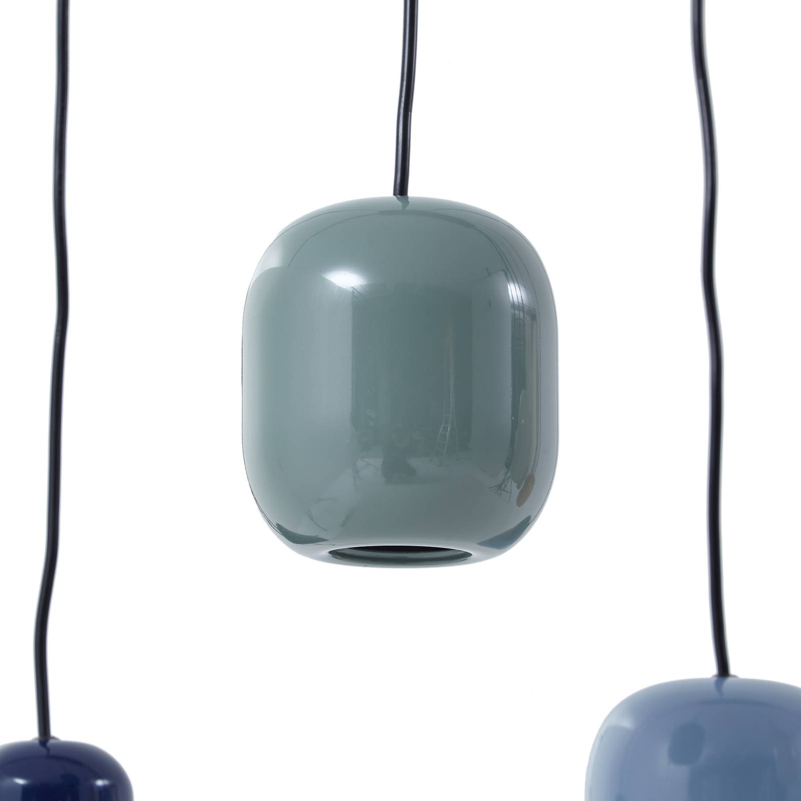 Lucande lampa wisząca Narion, 7-punktowa, kolorowa, metal, GU10