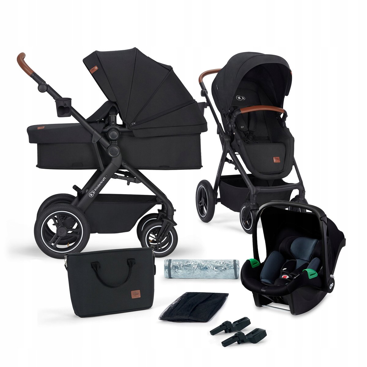 Kinderkraft Wózek Wielofunkcyjny B-Tour 3In1 Mink Pro Black