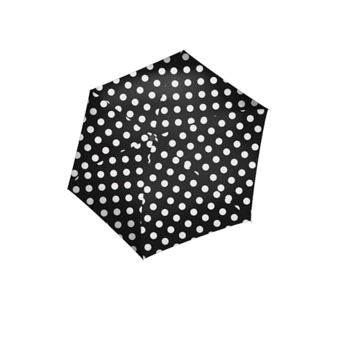 reisenthel Umbrella pocket mini – bardzo lekki i płaski parasol kieszonkowy z butelek PET pochodzących z recyklingu – z dużym daszkiem, Dots White, mini, Travelling
