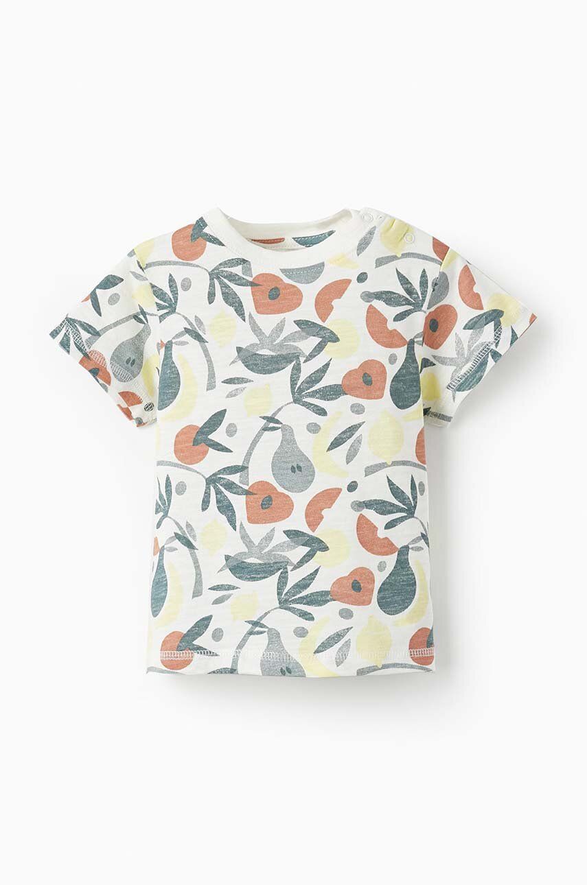 zippy t-shirt bawełniany niemowlęcy kolor beżowy wzorzysty - Zippy
