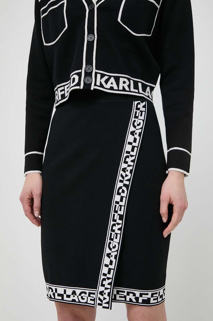 Karl Lagerfeld spódnica kolor czarny mini prosta