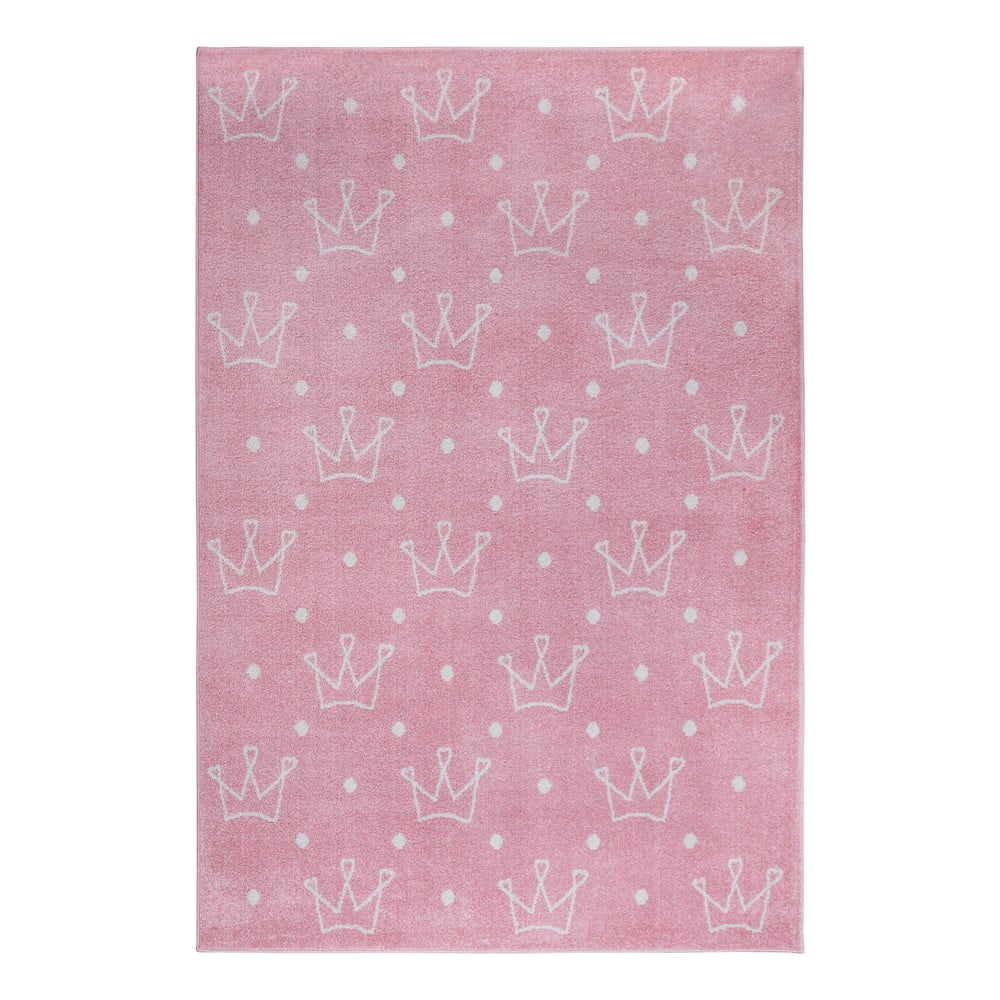 Różowy dywan dziecięcy 120x170 cm Crowns – Hanse Home