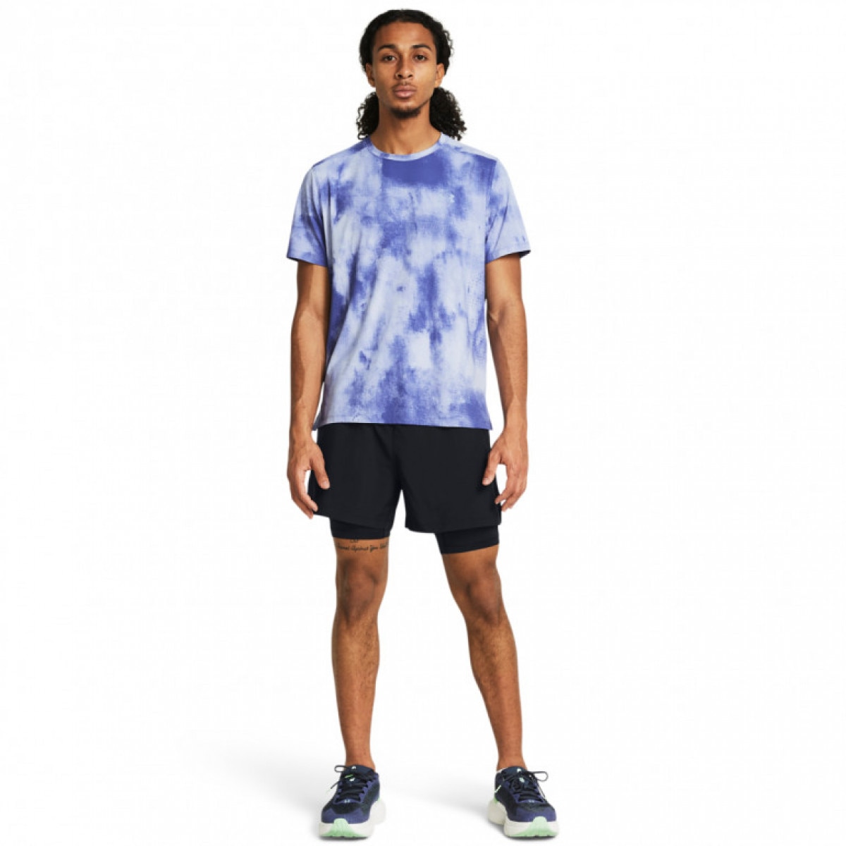 Męskie spodenki do biegania Under Armour UA Launch 5'' 2-in-1 Short - czarne - UNDER ARMOUR