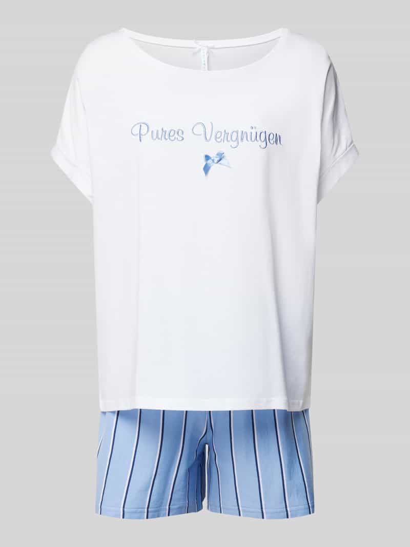 Piżama z wyhaftowanym napisem model ‘Pures Vergnügen’