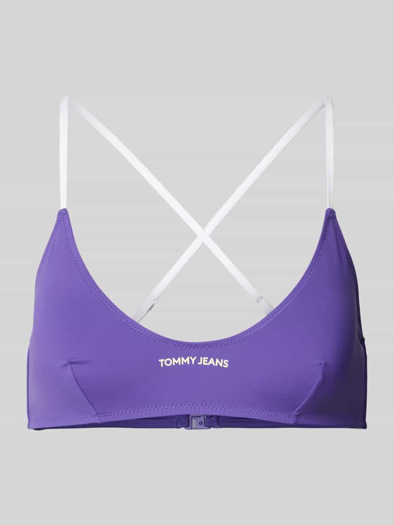 Biustonosz typu bralette z nadrukiem z logo