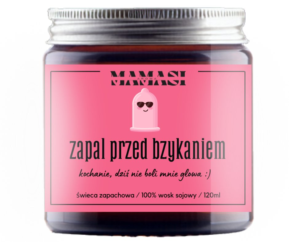 Zapal Przed Bzykaniem Świeczka Sojowa Zapachowa 120Ml Walentynki, Prezent, Śmieszny