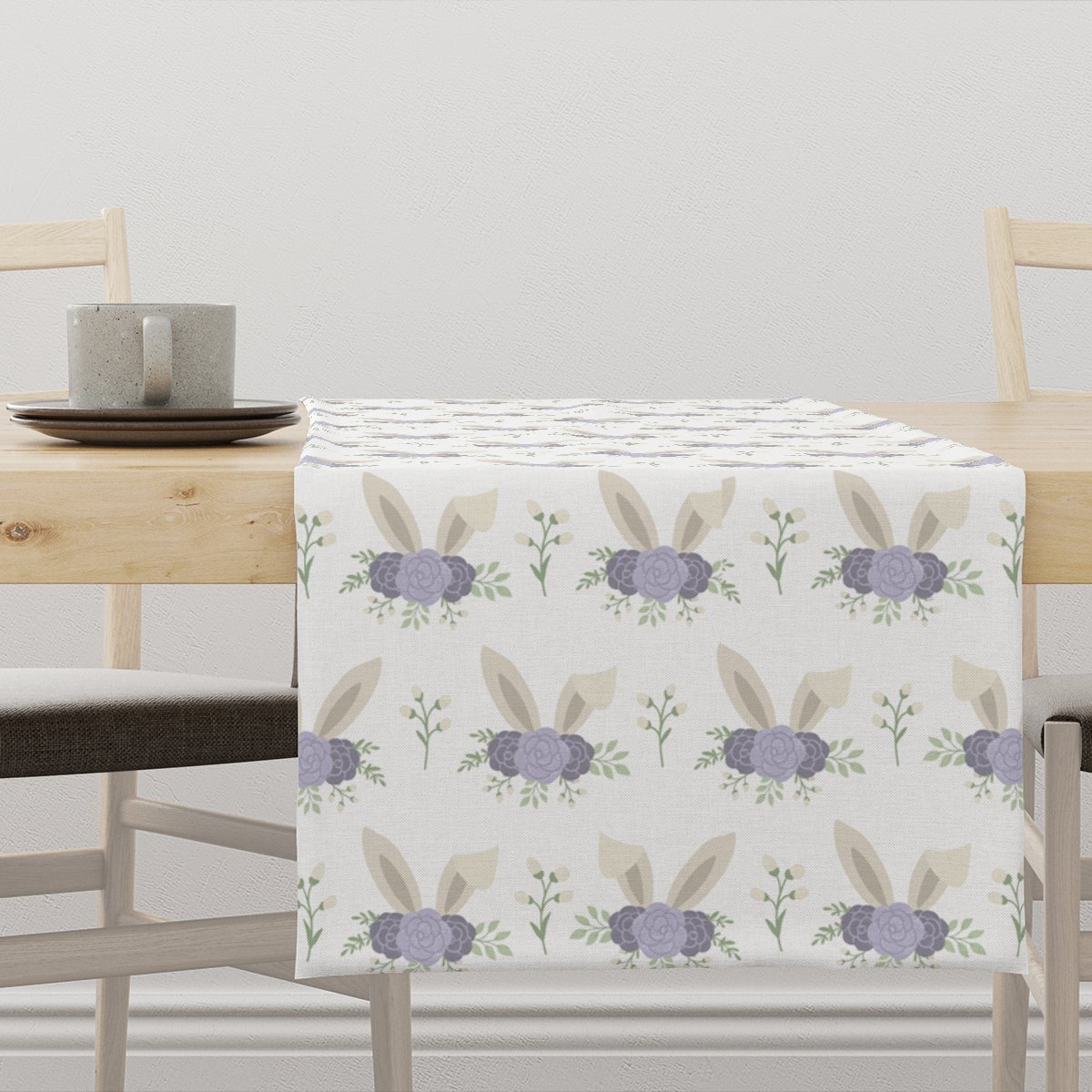 Bieżnik EASTER wzór EA10 lawendowy wianek 40 x 100 cm