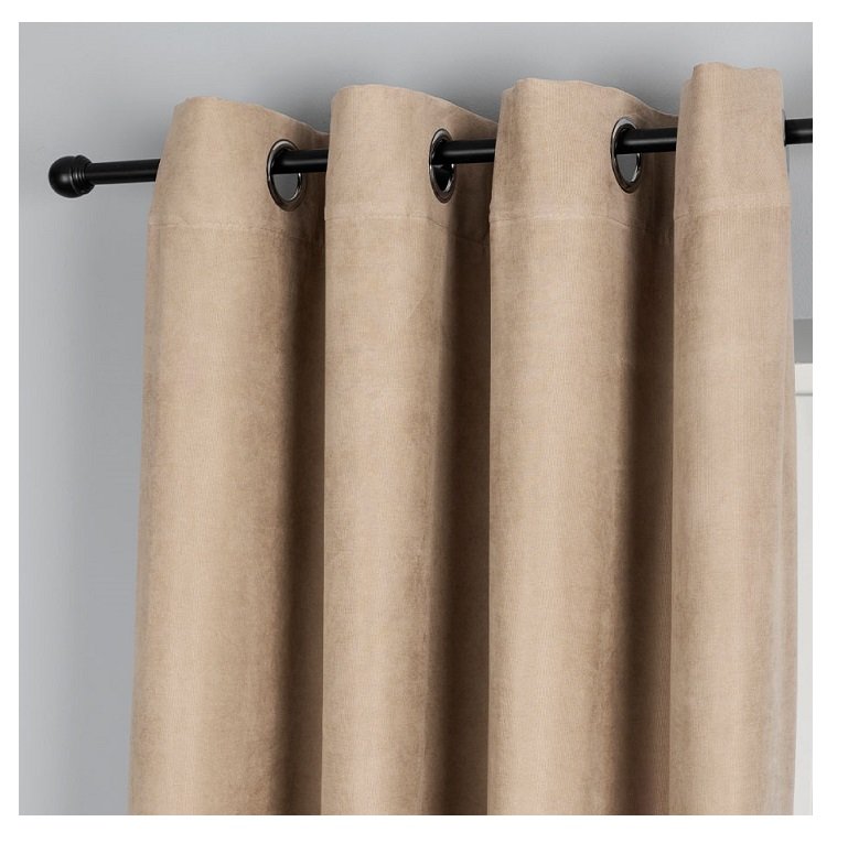 Zasłona na przelotkach Milas gładka nowoczesna 140x250 soft cappucino