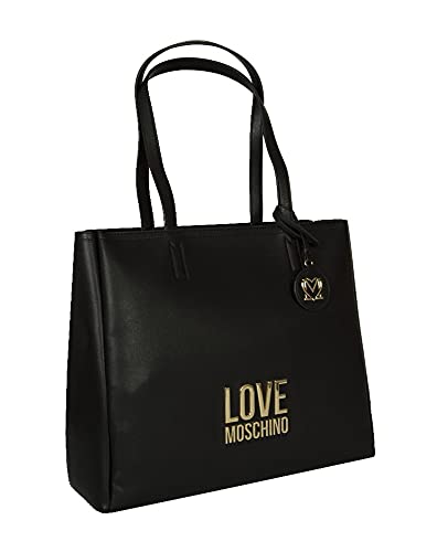 Miłość Moschino Torba damska ręcznie lub na ramię zapięcie na zamek przedmiot JC4100PP0C TORSA BONDED - cm.40 x 32 x 13, Czarny, Taglia unica
