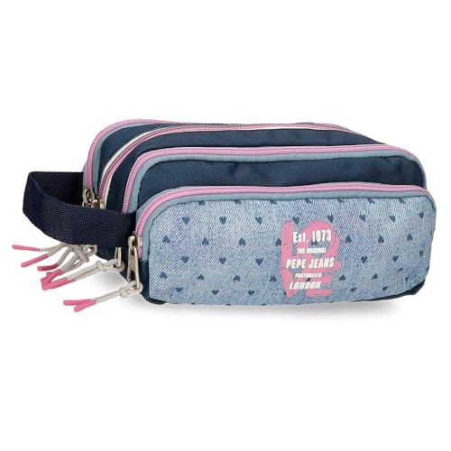Pepe Jeans Noni Denim Torba Organizator Wielobarwny 22x10x11 cms Poliester by Joumma Bags by Joumma Bags, Wielobarwny, Etui z organizatorem
