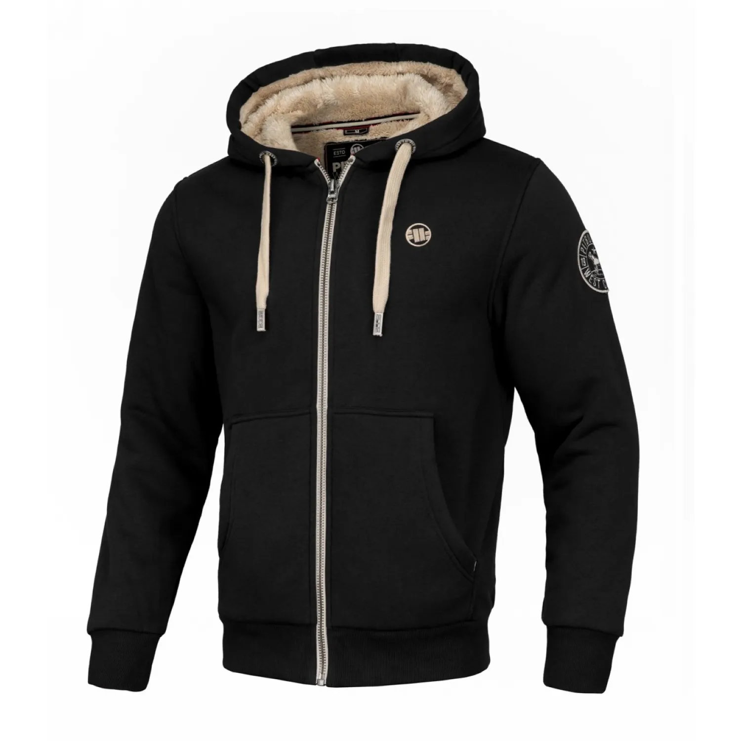 Bluza rozpinana z kapturem Pit Bull Sherpa Ruffin II '23 - Czarna RATY 0% | PayPo | GRATIS WYSYŁKA | ZWROT DO 100 DNI