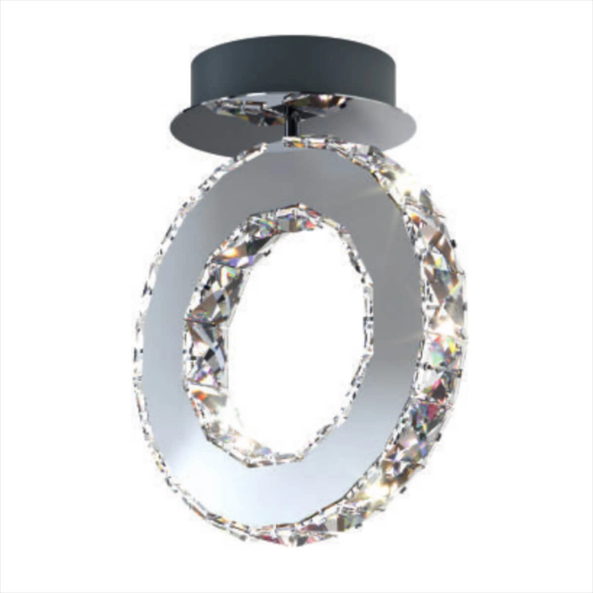 Natynkowa lampa Girona MX3713-1-3CT Zumaline LED 10W 300K kryształ chrom