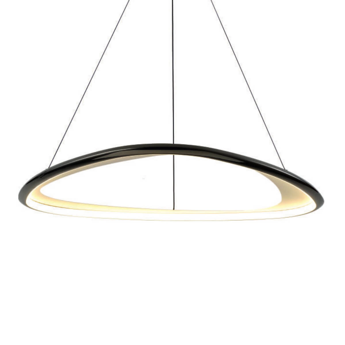 Ściemnialna lampa zwieszana Getafe MD3888-1L-3BCT Zumaline LED 57W 3000K czarny