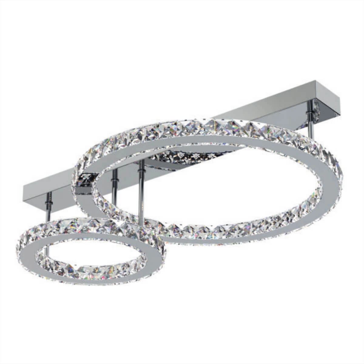 Okrągła lampa natynkowa Girona MX3713-2-3CT Zumaline LED 36W 3000K chrom