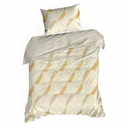 Design 91 Pościel z mikrofibry 140x200 Aggie kremowa beżowa geometria D91 A