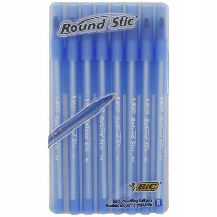 Długopisy Klasyczne BiC Round Stic 8 sztuk