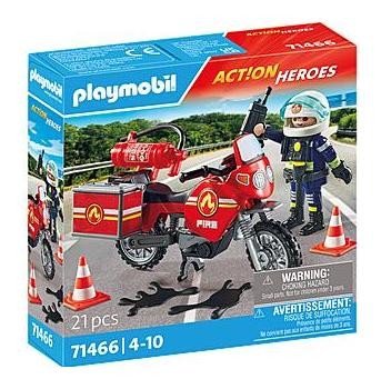 Playmobil Action Heroes 71466 Motocykl straży pożarnej na miejscu wypadku