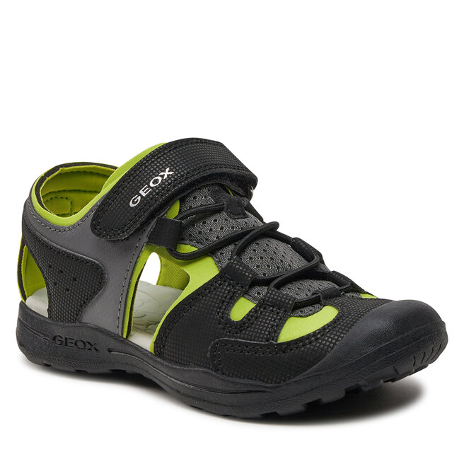 Sandały Geox J Vaniett Boy J455XA 015CE C0802 S Black/Lime