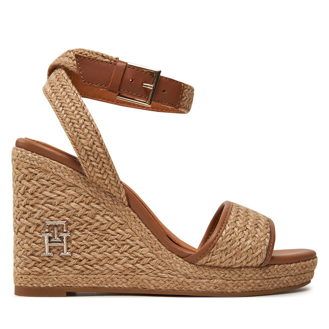 Espadryle Tommy Hilfiger Th Rope High Wedge Sandal FW0FW07926 Neutral 0F4