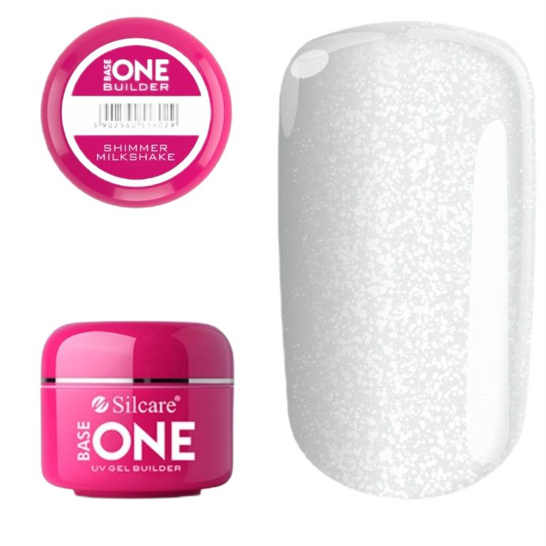 Base One Shimmer Milkshake żel budujący do paznokci 50g