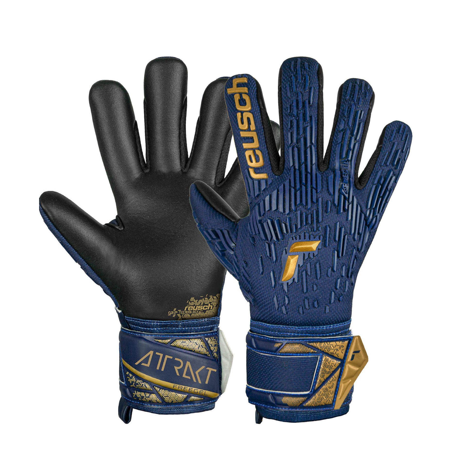 Rękawice bramkarskie Reusch Attrakt Freegel Silver premium blue/gold/black