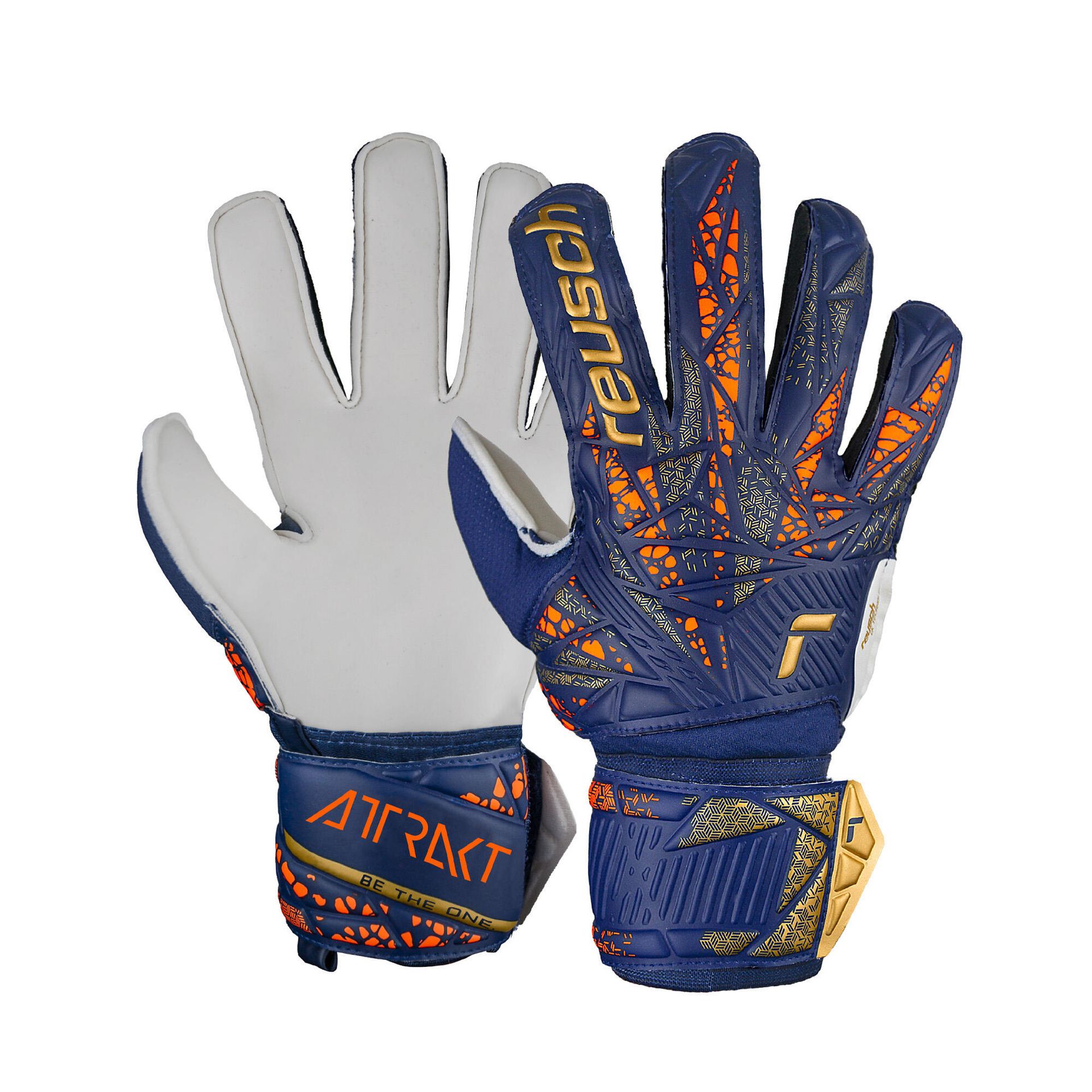 Rękawice bramkarskie Reusch Attrakt Solid premium blue/gold