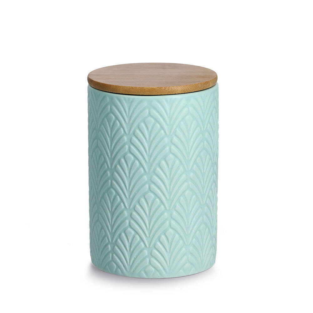 Ceramiczny pojemnik z bambusowym wieczkiem, 720 ml