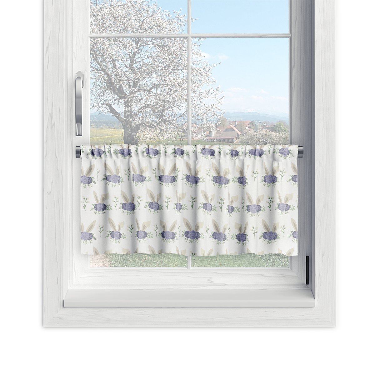 Zazdrostka EASTER wzór EA10 | lawendowy wianek 30 x 210 cm